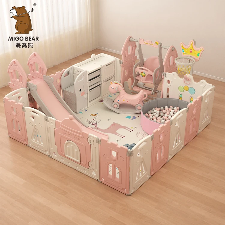 Hot Sell Multifunctional New Design Safety Kids Plastic Indoor Play Yard Fence Baby Playpen