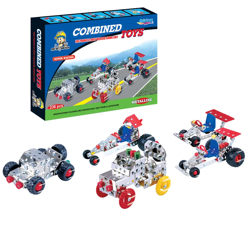 STEM Mechanical Engineering Educational Learning Metal Self Assembly Building Blocks Model Toys Kit