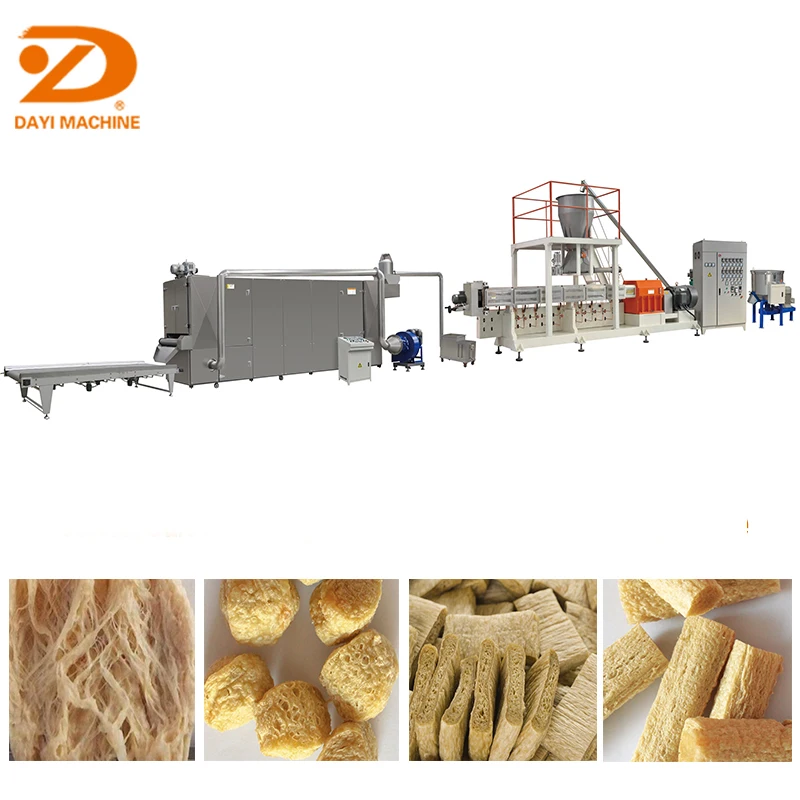 Automatic Textured Soya Chunk Nugget making Extruder Machine Soya Meat Processing Machine