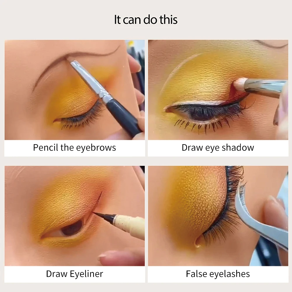 Wholesale Reusable 5D makeup practice board silicone Eye Makeup Practice Board silicone Face For Makeup Beauty Academy