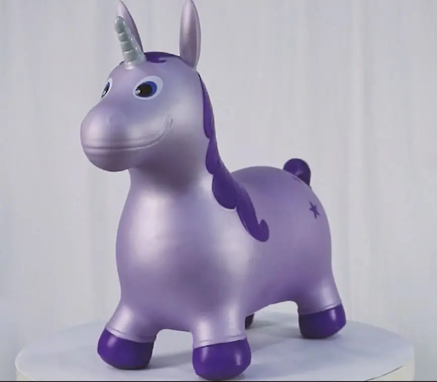 Children Cute Unicorn Inflatable Ride on Animal Toys Jumping Horse Bouncy Sports Games Toys for Kids Baby