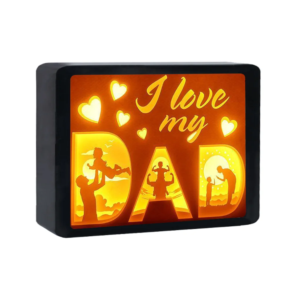 Новый креативный подарок праздничный рекламный Сувенирный бумажный лайтбокс со светодиодной подсветкой «сделай сам» для подарка на День отца