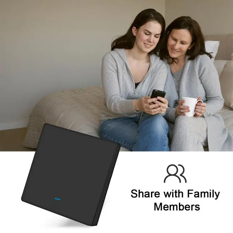 Wi-Fi Smart Switch Light Switch Push Button Voice Control, Remote Control, Touch Control Compatible with Alexa Google Assistant