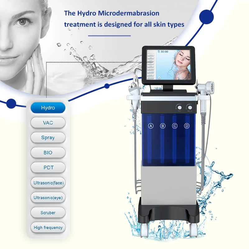 11 in 1 Beauty Salon Facial Care Hydra dermabrasion machine multifunction aqua facial cleaning hydro microdermabrasion machine