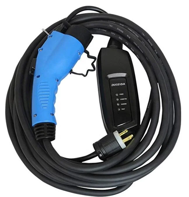 
 Duosida 16A J1772 тип 1 ev зарядное устройство для электрических транспортных средств Уровень 2 зарядное устройство высокого класса с NEMA6-20P домашняя вилка зарядного устройства  