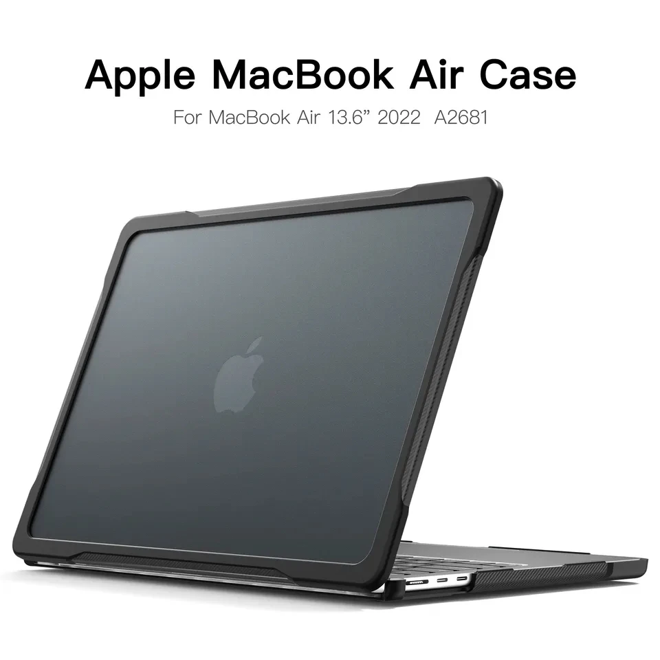 TPU+PC Shockproof Carbon Fiber Case For Hard Shell For Macbook Air13.6 2022 M2 A2681