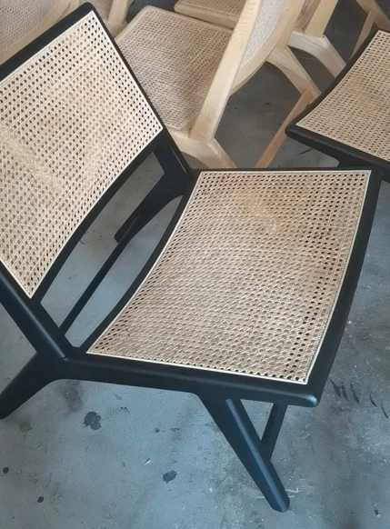 High Quantity Indoor Furniture Wicker Wood Chair Natural Rattan Chair Set