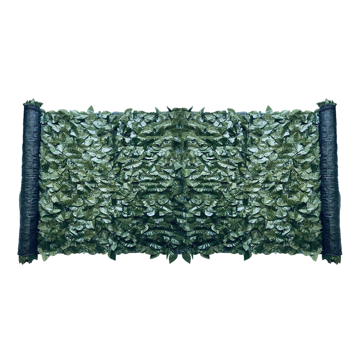 Artificial Grass and Tree Leaves Fence Hedge with Flowers Faux Plant UV Wall Background Decorations Garden Fence