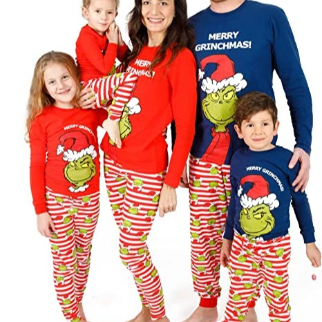 Christmas hat parent-child clothes adult christmas pajamas christmas family Pajamas Set