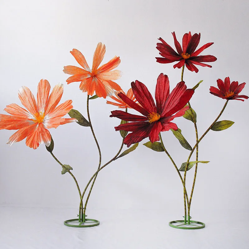 Joyflower Chrysanthemum Flower Giant Paper Handicraft Daisy Artificial Standing Flower Wedding Stage Prop For Wedding Decoration