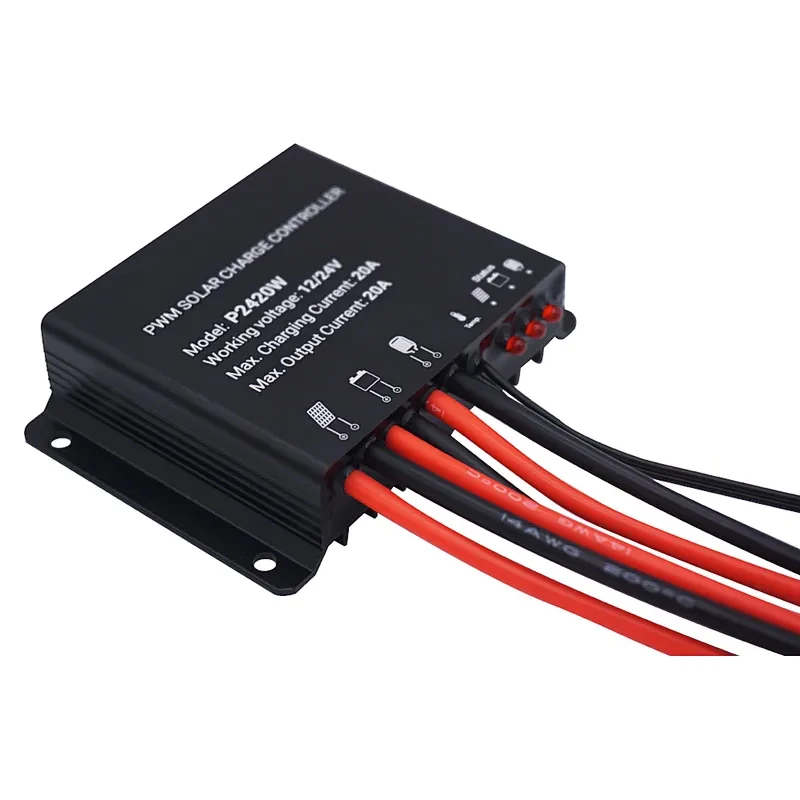 P2420W 20A PWM IP68 Водонепроницаемый Контроллер солнечного заряда 12 В 24 Солнечный контроллер