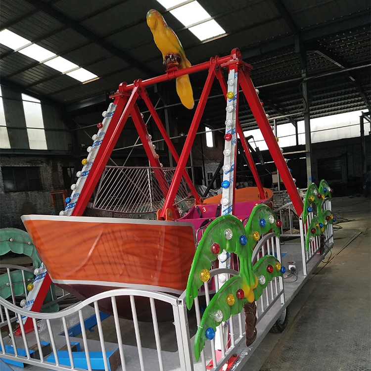 Attractions Entertainment Amusement Park Trailer Mini Pirate Ship Ride