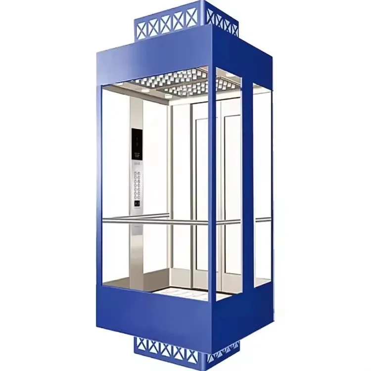 Fuji Modern Design Round Glass Panoramic Passenger Elevator Lift Without Machine Room for Villa and Hotel Sightseeing