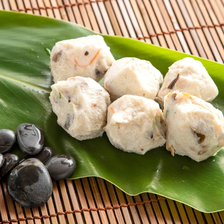 
TaiwanFresh frozen fish ball snack hand made shiitake sailfish ball for boil and steam 300g 