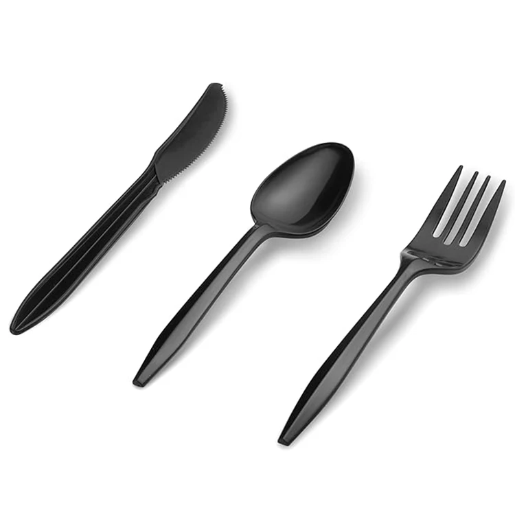 Eco-Friendly Plastic Cutlery Packets Disposable Knife Fork Spoon Set for Restaurants