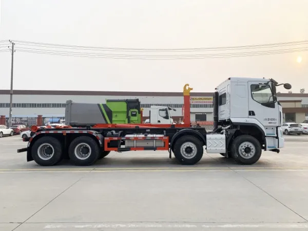 8X4 Liuqi chenglong  Waste Collection Garbage Hydraulic Lifter Bin Lifting Roll Off Truck Dumpster Hook Lift Waste Truck