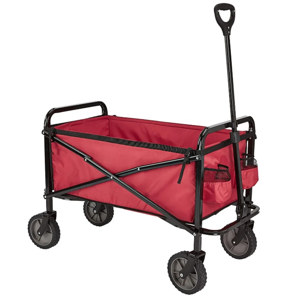 C13-CT1013 Aluminum 120kg (265lbs) Capacity Garden Foldable Hand Trolley Cart for Travelling and Camping