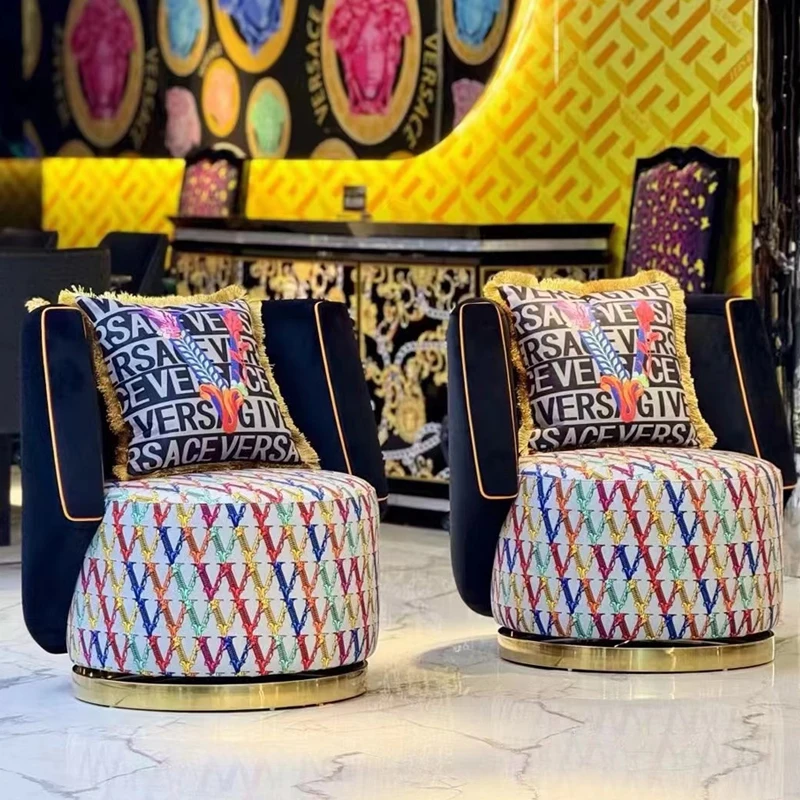 Furnistyle Italian Design Luxury Armchair For Living Room Furniture With Solid Wood Frame Modern Comfortable Chairs Sofa Set