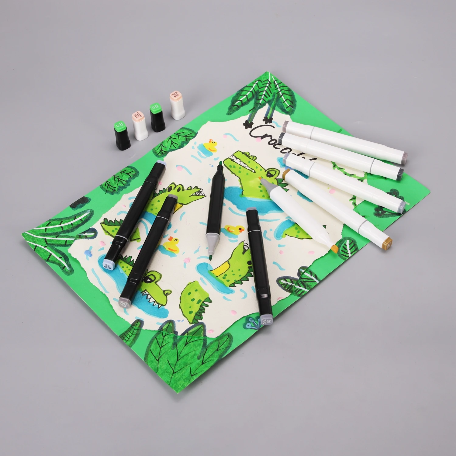 HB-707 Hot Sale Color Art Marker School Painting Marker Water Color Pen for Kids 24 Color to 204 Colors Stationery Set OEM