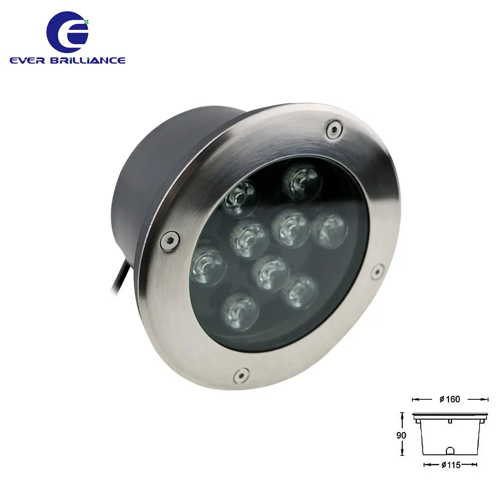 Brightness garden trees up lighting IP65 9W RGB outdoor led inground light