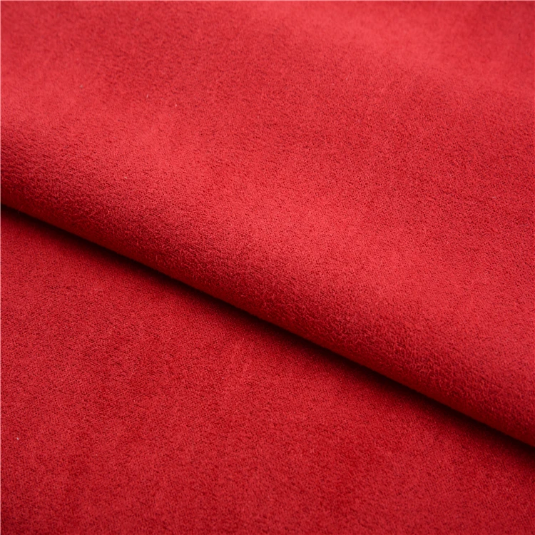 100% Polyester suede fabric for clothes weft woven wholesale own factory