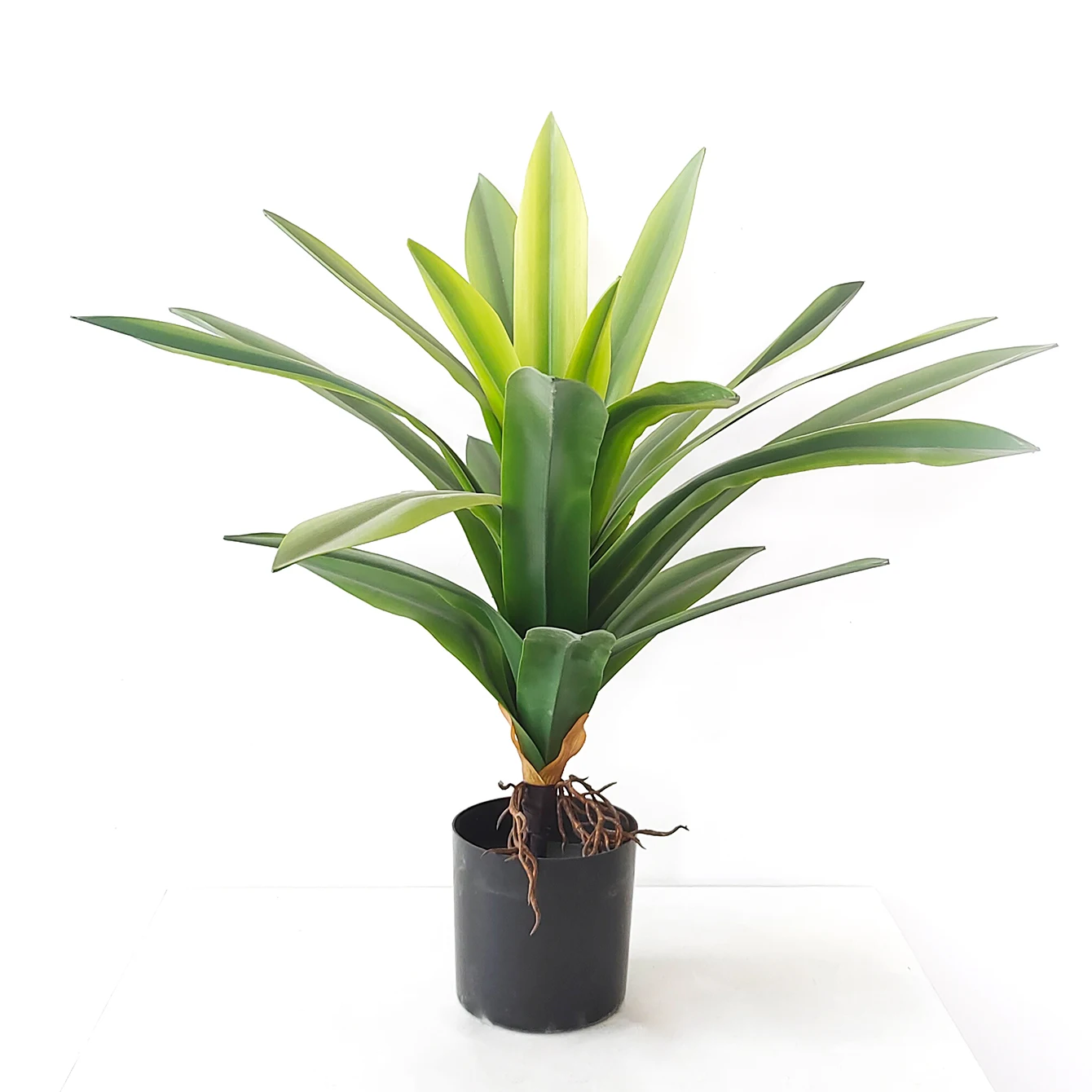 Premium Real Touch Autumn Colors Artificial Potted Leaf Plants Gladiolus Greenery Decoration Living Room In Pot for Home