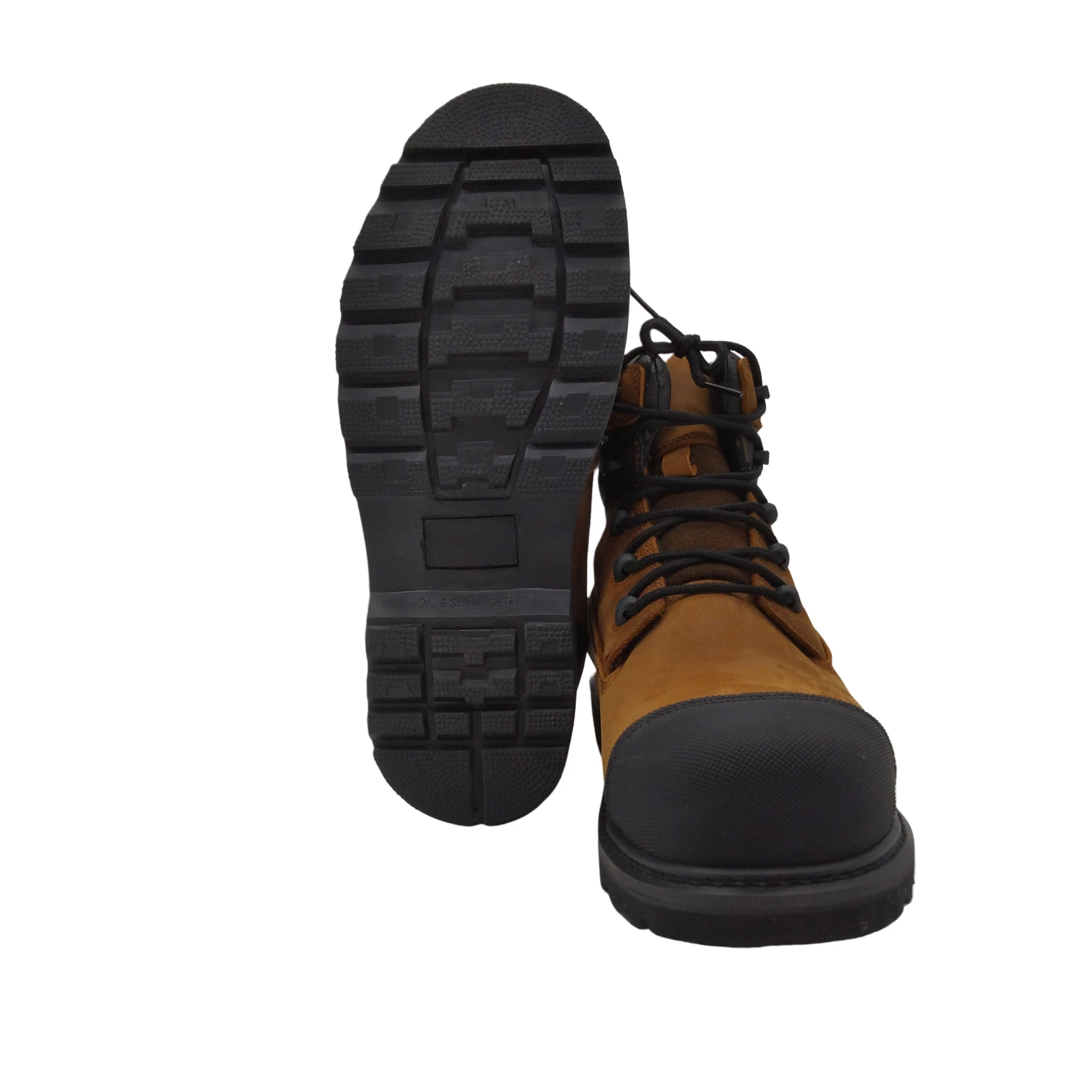 High Quality Nubuck Leather Rubber Outsole Industrial Safety Shoes Goodyear Welt Safety Boots