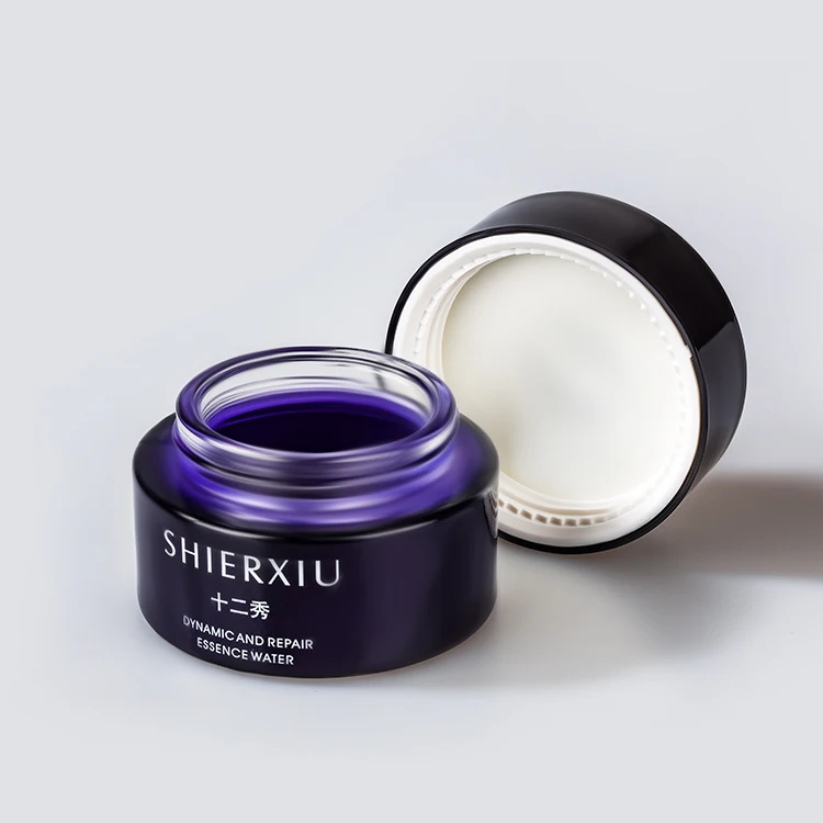 
customize volume clear glass jar gold cosmetic packaging frosted bottle glass cosmetic jar 