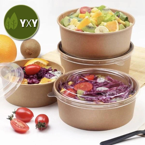Disposable Kraft Paper Food Packaging | Take Away Use Paper Bowl