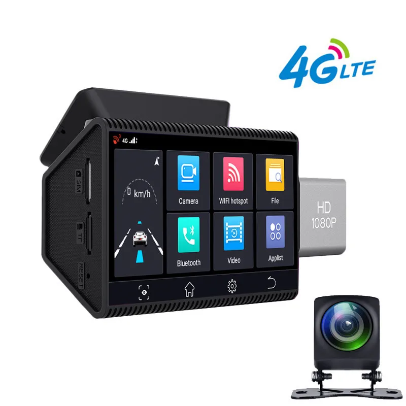 3 дюймов новейший android 4G в реальном времени том числе видеорегистратор с GPS двойной камерой