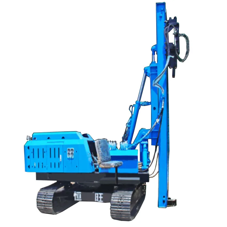 6m length fence post driver full hydraulic hammer press pile driver