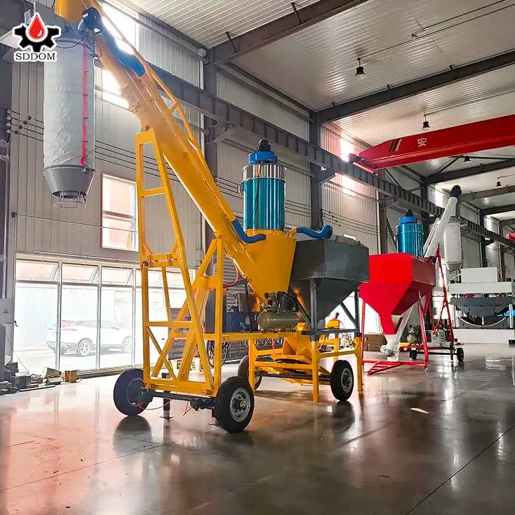 SDDOM Brand bulk cement silo loading system 3m3 aggregate hopper mobile big bag cement silo container with auger