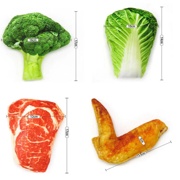 MewooFun Vegetable Meat Shape Plush Pet Dog Toys Plush Dog Bone Toy