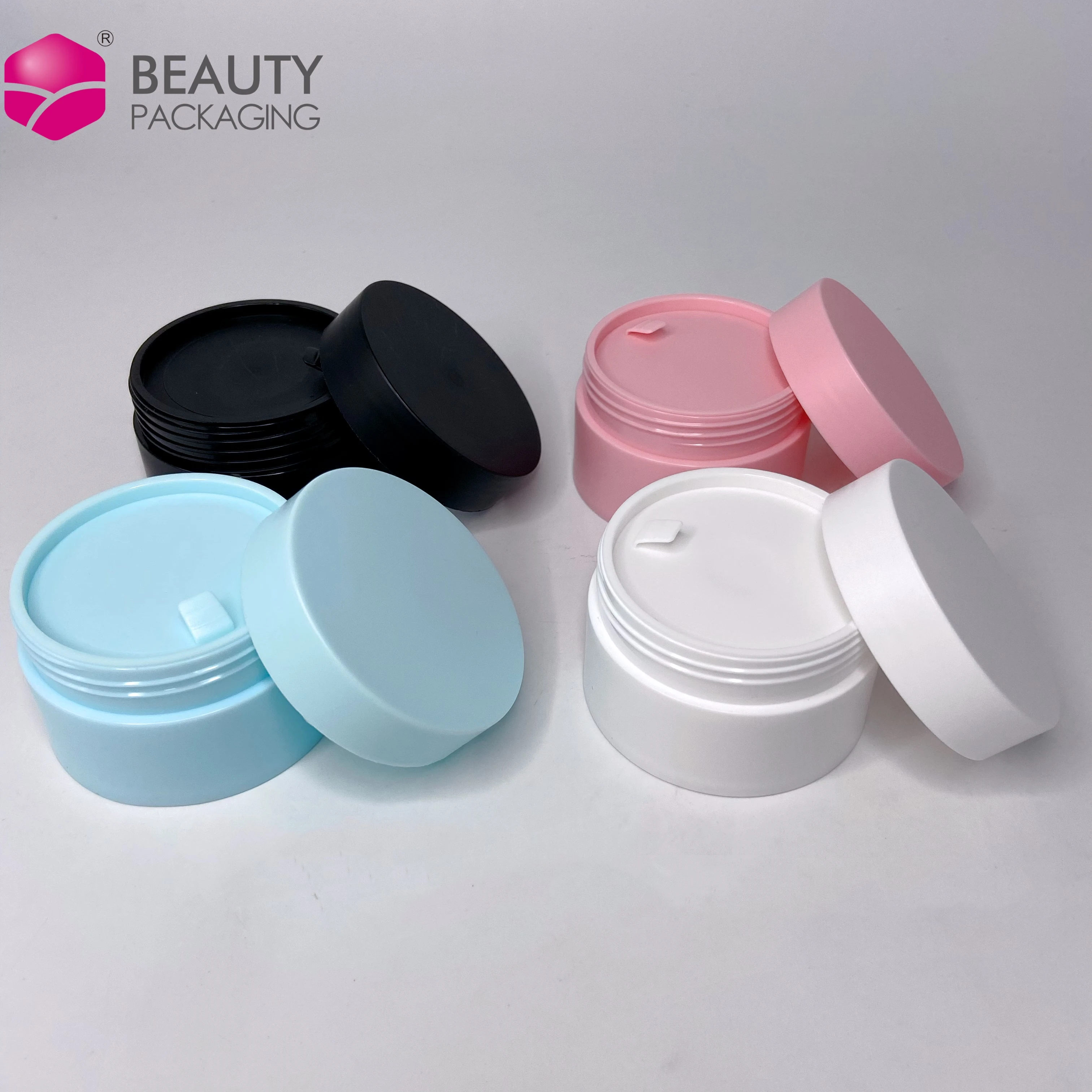 5g 10g 15g 30g 50g Hair Wax PP Plastic Jars Cream Plastic Jars with Lid Pink Blue Black White Hair Lip Scrub Body Butter Jars