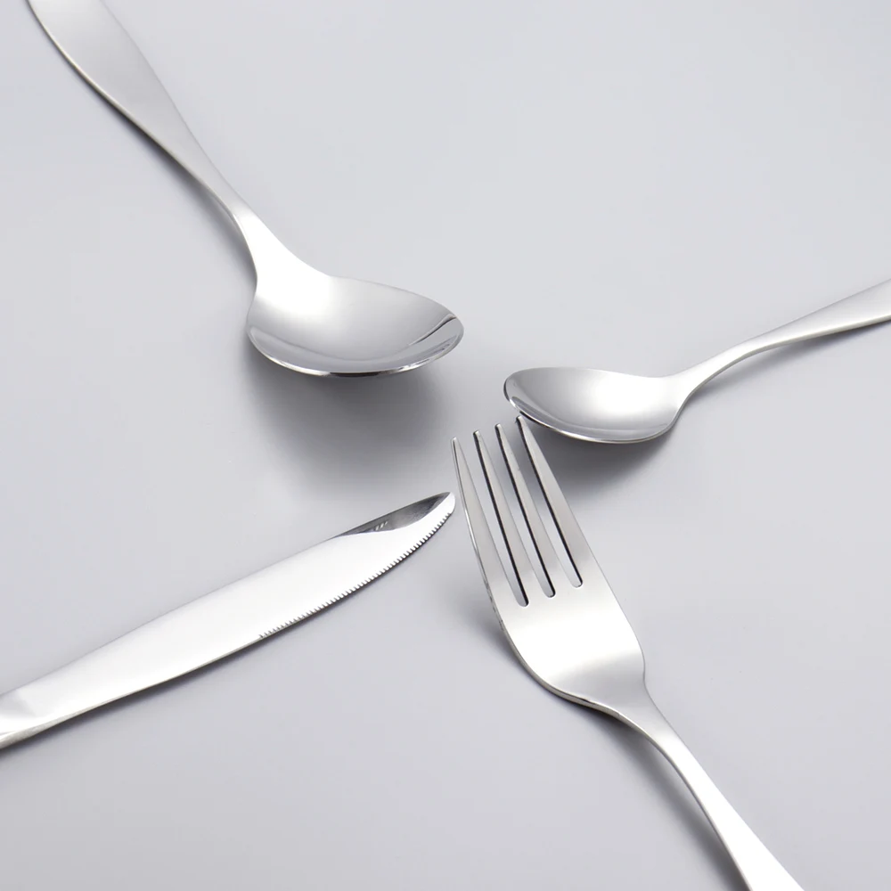 Hot sales  stainless steel restaurants hotels dining flatware sets banquet high end cutleny set