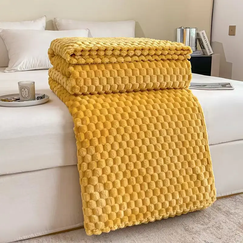 Fleece Blanket Checkered Throw Blanket Soft Cozy Blanket