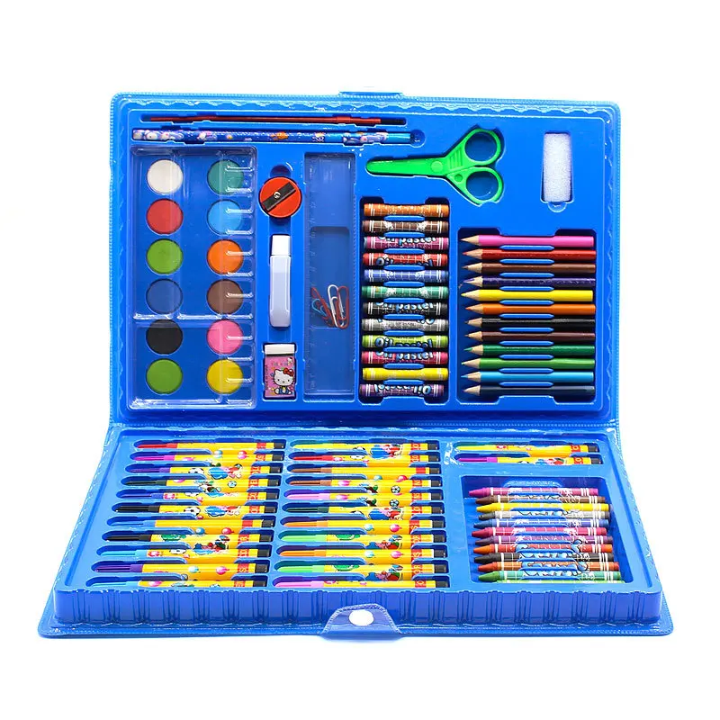 86 Pieces Set Painting Brush Gift Box Packing Student Stationery Oil Painting Stick Watercolor Pen Painting Set Art Kit