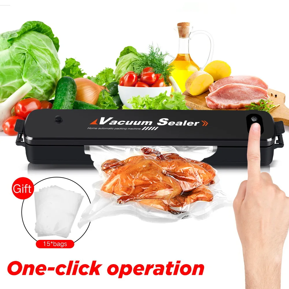 
OEM/ODM Household Handheld Continuous Heat Food Sealer Food Saver Vacuum Sealer Plastic Pouch Sealing packing Machine 