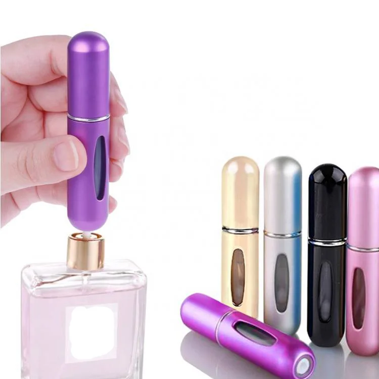 
5ml 7ml 8ml 10ml 11ml refillable travel pocket perfume bottles mini spray fine mist atomizer 