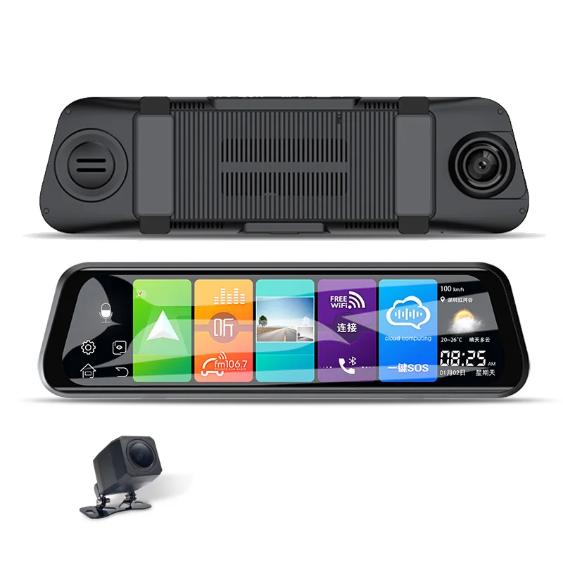 4G ADAS Full HD 1080P Front and Rear Car Dash Cam DVR Mirror Dashcam for Car with Reverse Camara