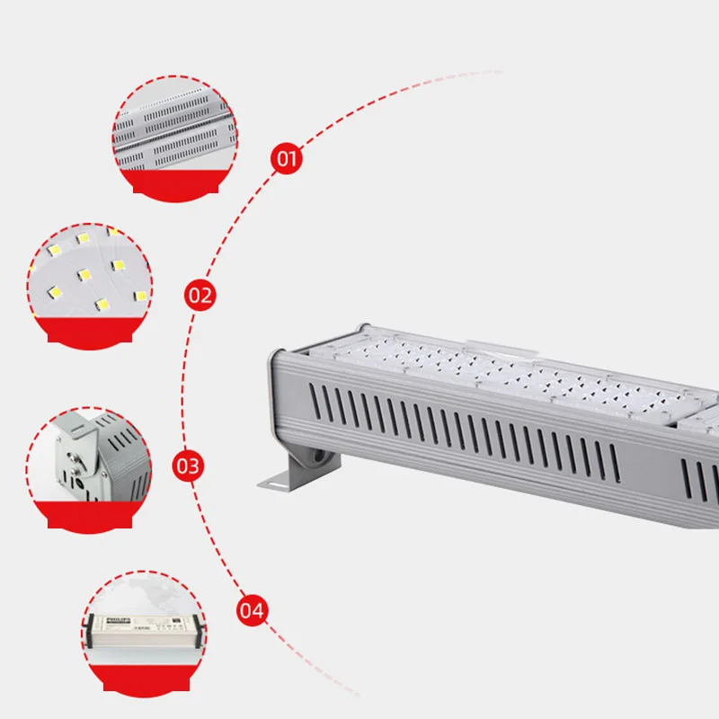 Commercial Led Pendant Lights Waterproof IP65 Industrial Led Linear High Bay Light for Warehouse