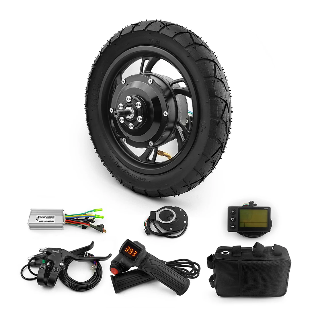 L-faster DIY 250w 24v 36v 12 inch electric Brushless Gear hub motor conversion kits