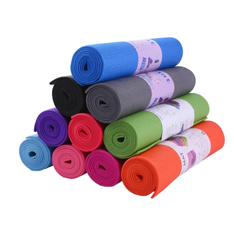 Fitness Workout Yoga Mat with illustrated Poses Non-Slip PVC Exercise Yoga Mat