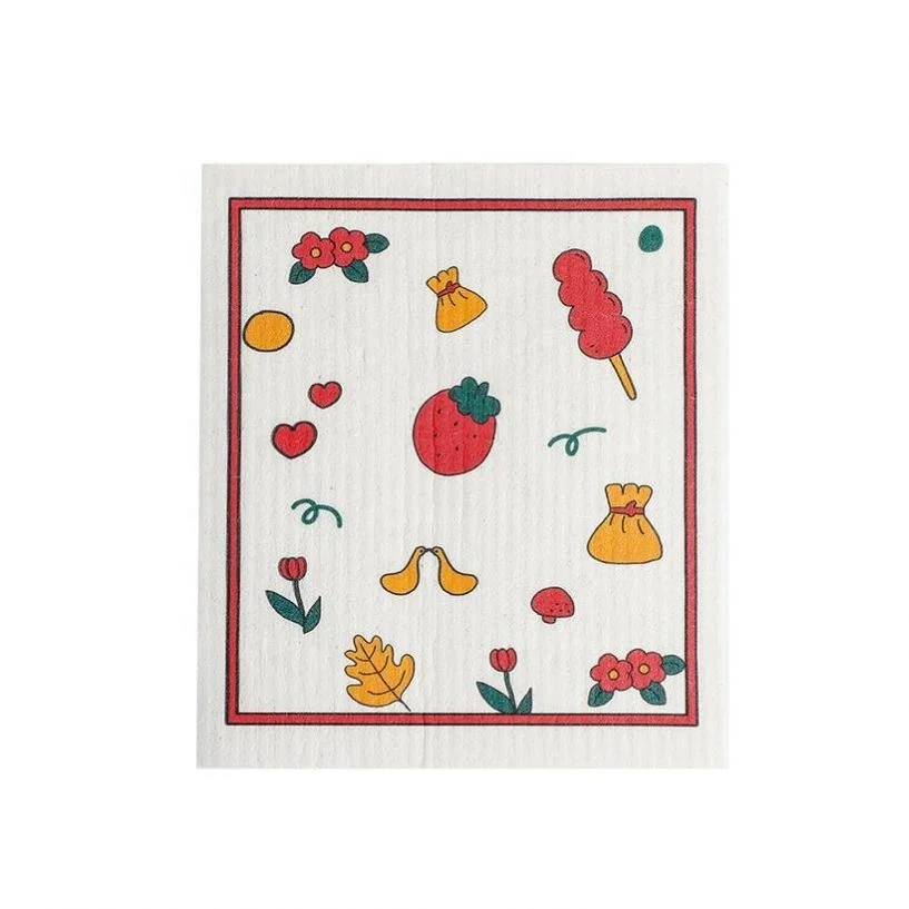Wood Pulp Cotton Cloth Bcs Wood Pulp Cotton Very Absorbent Sponge Dish Cleaning Cloth For Kitchen