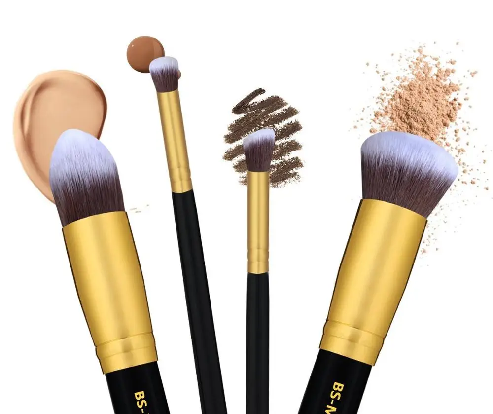 Профессиональные инструменты для красоты Черное золото личный логотип 10 шт купить кисти для макияжа