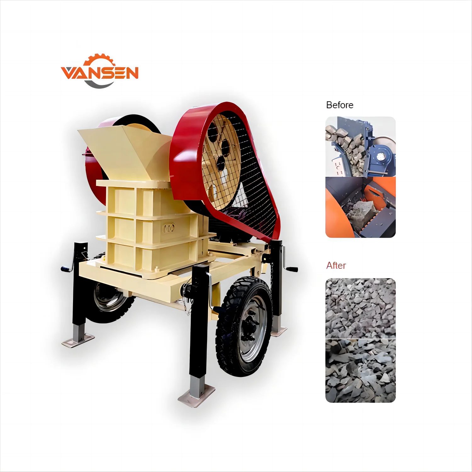 small diesel engine mobile gold mining rock stone  jaw crusher machine