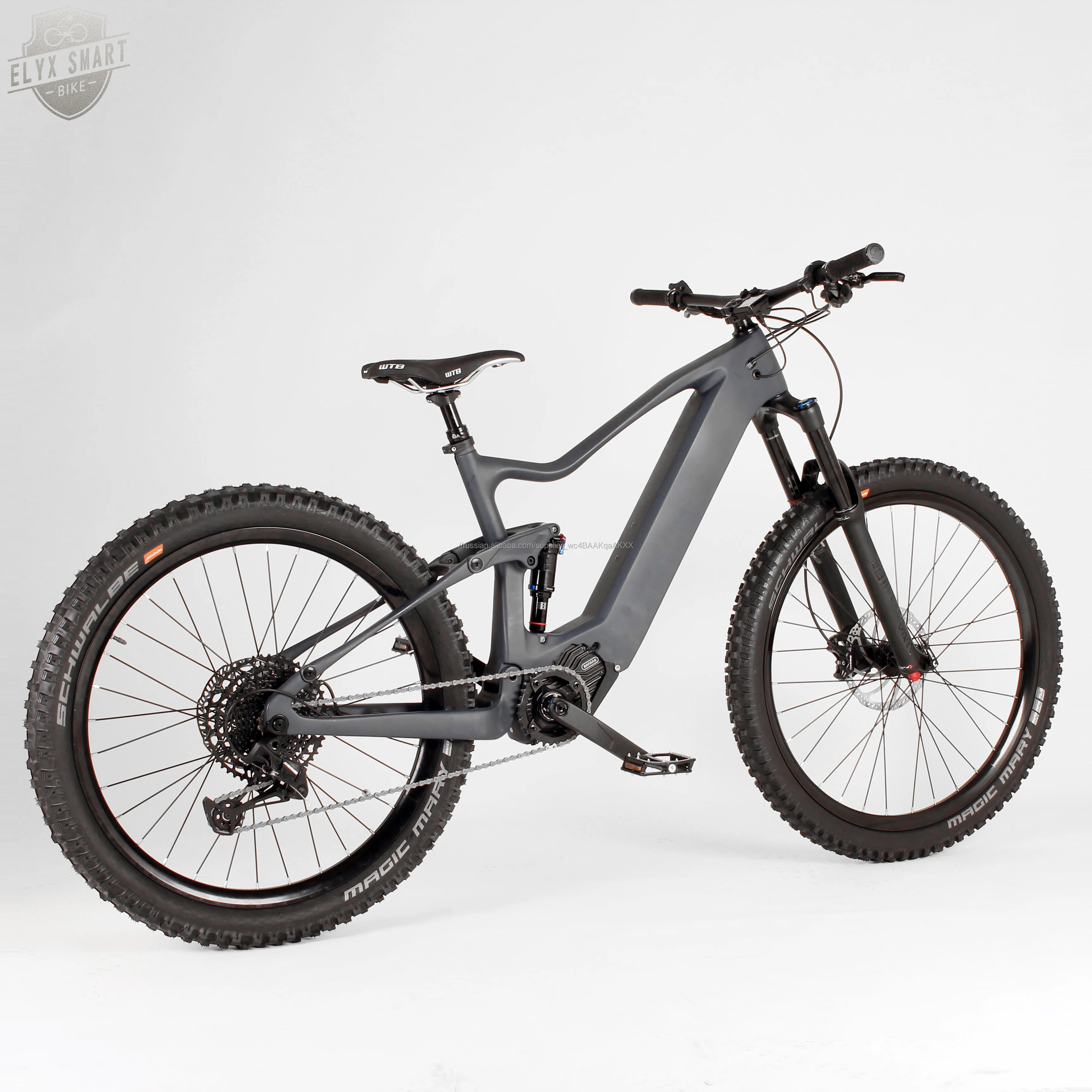 Elyx Смарт 2020 Новый углерода легкий вес MTB электрические велосипеды Enduro 48V Bafang Mid мотор полный Подвеска