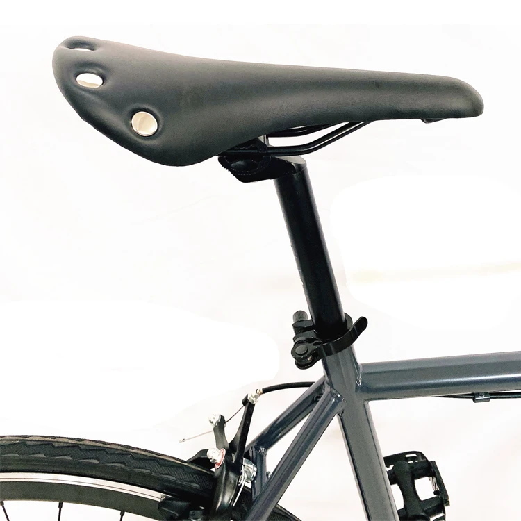 2024 full black color Hi-ten steel fixie frame single speed 700c fixie bike unisex lightweight fixed gear bicycle for men