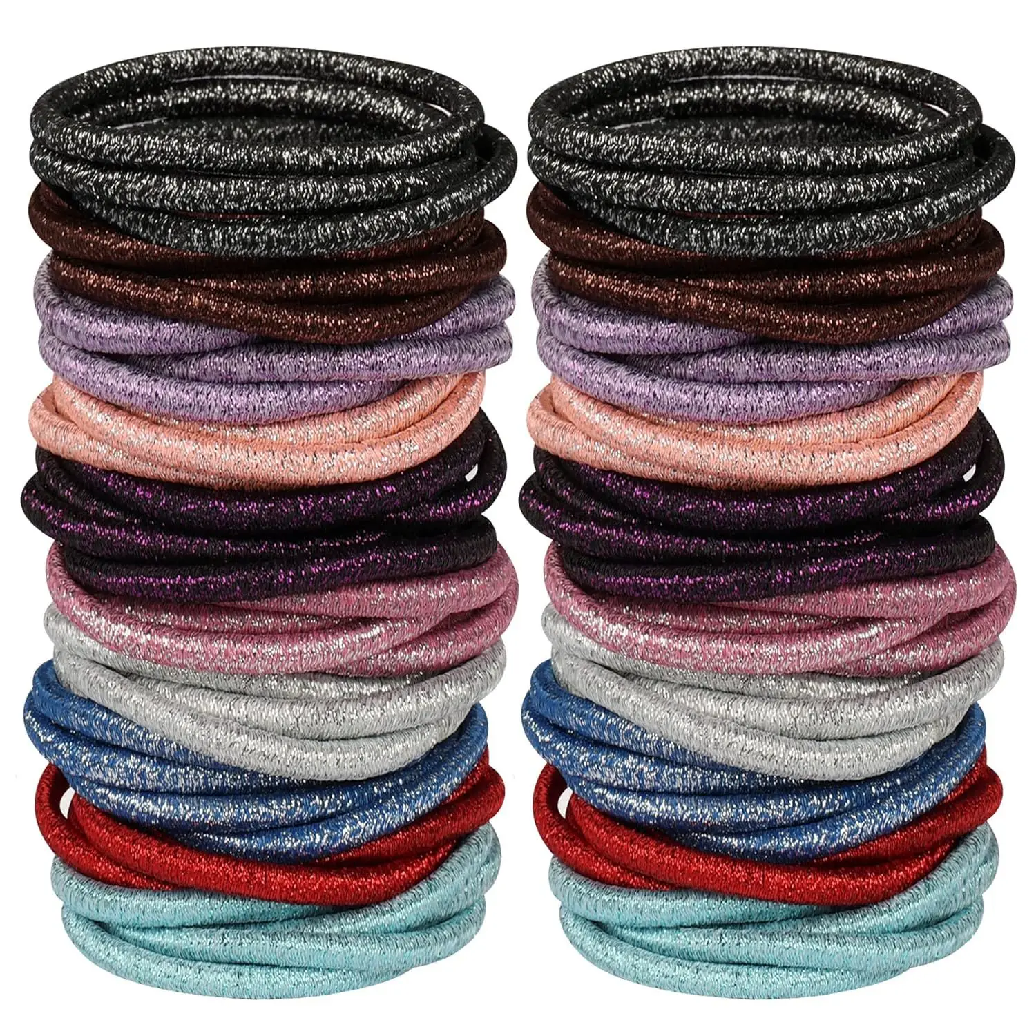 SongMay Custom no-metal colorful ropes ponytail holders rubber elastics hair ties for women kids wholesale