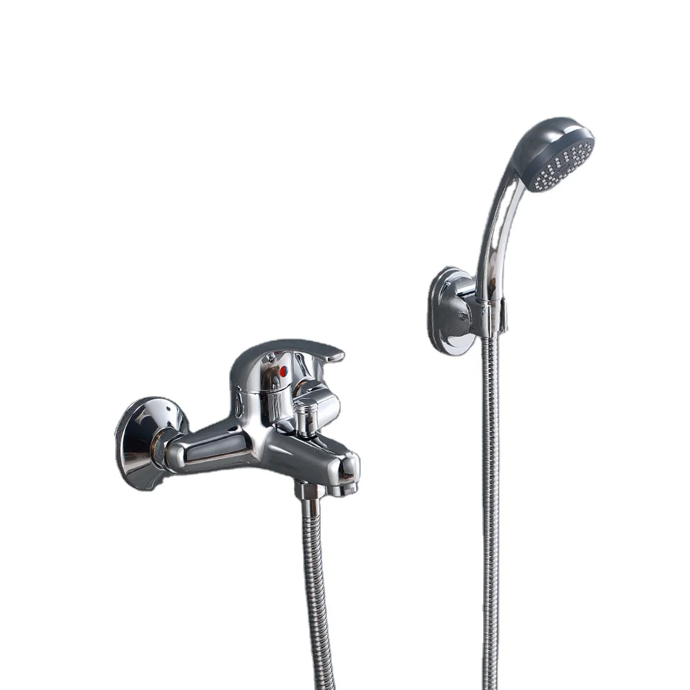 
Triple Bathtub Hot and Cold Mixing Water Faucet Sink Spray Shower Head Deck Mounted Basin Mixer Taps Home Improvement Drop Ship 